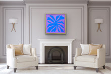 Load image into Gallery viewer, Blue on Fuchsia Seaweed, 24 x 24