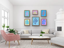 Load image into Gallery viewer, Yellow Seaweed on Pink, 11 x 14