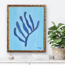 Load image into Gallery viewer, Blue Seaweed on Blue, 16 x 20