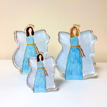 Load image into Gallery viewer, Blue Angel Acrylic Block - Brown Hair