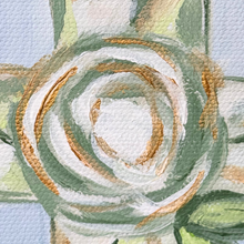 Load image into Gallery viewer, Floral design on a cross painting on canvas.