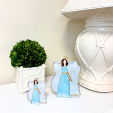 Load image into Gallery viewer, Blue Angel Acrylic Block - Brown Hair