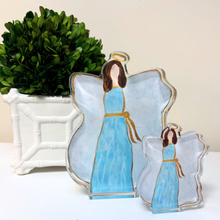 Load image into Gallery viewer, Blue Angel Acrylic Block - Brown Hair