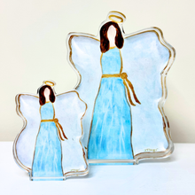 Load image into Gallery viewer, Blue Angel Acrylic Block - Brown Hair