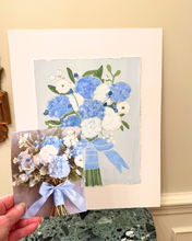 Load image into Gallery viewer, Blue and White Hydrangea Bouquet