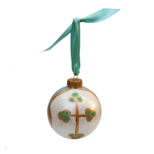 Load image into Gallery viewer, Aqua Cross Ornament