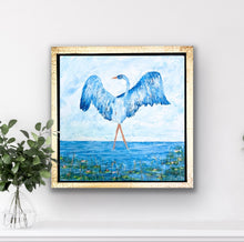 Load image into Gallery viewer, Dancing Heron, 12 x 12