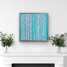 Load image into Gallery viewer, Teal Birches, 24 x 24
