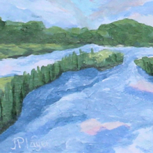 Load image into Gallery viewer, Dreamy pastel marsh painting inspired by waterfront landscapes and peaceful coastal scenery.