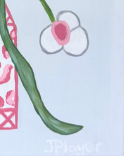 Load image into Gallery viewer, Original acrylic painting on gallery wrapped canvas in gold float frame