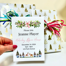 Load image into Gallery viewer, Pink Chinoiserie Christmas Invitation