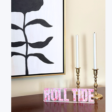 Load image into Gallery viewer, Pink Roll Tide acrylic block for Alabama dorm rooms, sorority houses and college apartments