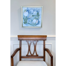 Load image into Gallery viewer, Soft beach inspired abstract art with shades of blue, green, pink and white. Inspired by Martha's Vineyard.