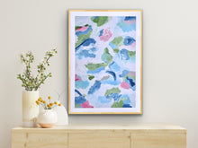 Load image into Gallery viewer, Pastel coastal abstract artwork bringing peaceful color to a nursery, bedroom, or beach house.