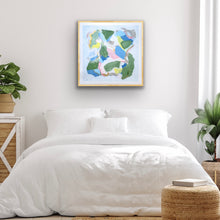 Load image into Gallery viewer, abstract Botanical wall decor with colorful layered brushstrokes and modern organic composition.