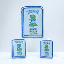 Load image into Gallery viewer, Blue and white mahjong acrylic block gift for a mahjong lover or game-night hostess