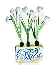 Load image into Gallery viewer, Floral acrylic block décor with white Paperwhites blooms designed for modern Southern and nature-inspired interiors.
Colorful Paperwhites acrylic art block with dimensional floral artwork visible from both sides.