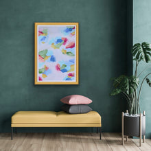 Load image into Gallery viewer, Jubilee abstract giclée print by Jeanne Player bringing cheerful color and timeless elegance to dorm rooms, nurseries, bedrooms, and living spaces.