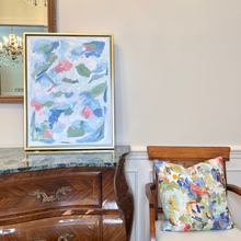 Load image into Gallery viewer, Colorful abstract painting designed for living rooms, bedrooms, entryways, and over chest styling.