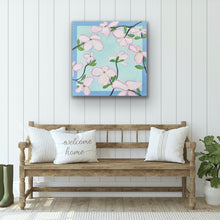 Load image into Gallery viewer, Dogwoods, Original Floral Painting, 36 x 36
