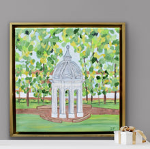 Load image into Gallery viewer, ECU Cupola painting on 12 x 12 gallery wrapped canvas perfect for Pirate alumni and graduation gifts.