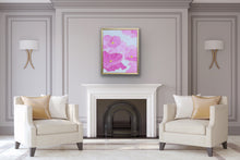 Load image into Gallery viewer, Original acrylic flower painting on canvas designed for colorful sophisticated interiors and feminine spaces.