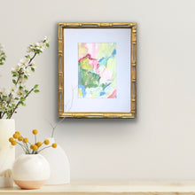 Load image into Gallery viewer, Modern abstract painting with colorful shades of pink, green, blue. white, yellow.