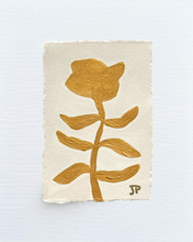 Load image into Gallery viewer, Contemporary botanical wall art featuring original acrylic floral painting with hand torn deckled edges and gallery style presentation