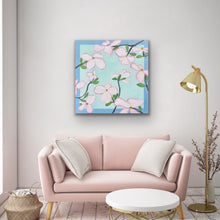 Load image into Gallery viewer, Whimsical contemporary floral artwork on gallery-wrapped canvas with expressive branches and colorful layered texture.