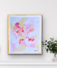 Load image into Gallery viewer, Grandmillennial-inspired abstract wall art with layered pink tones that complement traditional and modern interiors.
