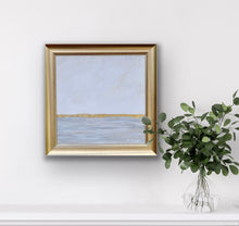 Load image into Gallery viewer, Modern neutral beach-inspired landscape painting with soft layered acrylic textures and gold detailing.