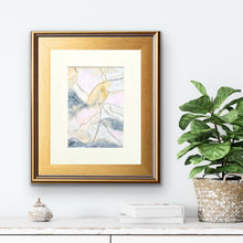 Load image into Gallery viewer, Textured abstract wall art with dynamic brushstrokes in moody tones of black, white, gray, and soft pink accents.
Modern abstract artwork with layered composition and atmospheric color palette in gold, blush, and charcoal tones.