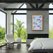 Load image into Gallery viewer, Contemporary colorful wall art with soft white negative space and layered acrylic-inspired brushstrokes for grandmillennial and modern homes.