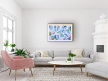 Load image into Gallery viewer, Fine art abstract print with soothing coastal colors for a living room, hallway, or home office.
