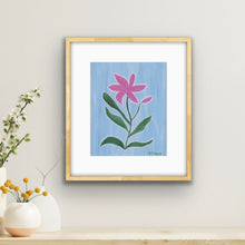 Load image into Gallery viewer, Soft feminine floral print for apartment decor, bedroom styling, and interior design accents.
Decorative pink lily wall art print ideal for dorm rooms, nurseries, and cozy personal spaces.