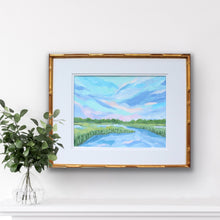 Load image into Gallery viewer, Pastel Marsh 2 by Jeanne Player, an abstract coastal landscape painting with serene pastel tones.