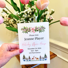 Load image into Gallery viewer, Pink Chinoiserie Christmas Invitation