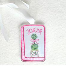 Load image into Gallery viewer, Pink mahjong ornament gift for a mahjong player, friend, or hostess.