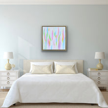 Load image into Gallery viewer, Preppy colorful dorm room decor featuring original abstract artwork with pink and blue summer-inspired colors