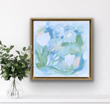 Load image into Gallery viewer, Pastel coastal abstract painting with calming blue, green, blush pink, and white tones designed for collected and coastal-inspired interiors.