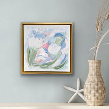 Load image into Gallery viewer, Modern coastal abstract floral artwork with soft blue and blush tones designed for collected interiors and sophisticated home decor.