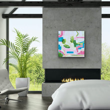 Load image into Gallery viewer, Original South Beach coastal-inspired abstract artwork by Southern artist Jeanne Player, painted on gallery-wrapped canvas.