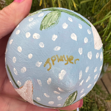 Load image into Gallery viewer, White Dove on Blue Christmas Ornament