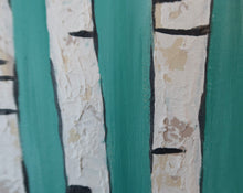 Load image into Gallery viewer, Teal Birches, 24 x 24