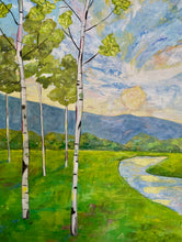 Load image into Gallery viewer, Meadow Sunset, 30 x 40 x 1.5 - Jeanne Player Fine Art