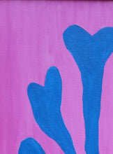Load image into Gallery viewer, Blue Seaweed on Fuchsia, 11 x 14
