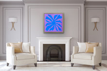 Load image into Gallery viewer, Blue on Fuchsia Seaweed, 24 x 24
