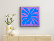 Load image into Gallery viewer, Blue on Fuchsia Seaweed, 24 x 24
