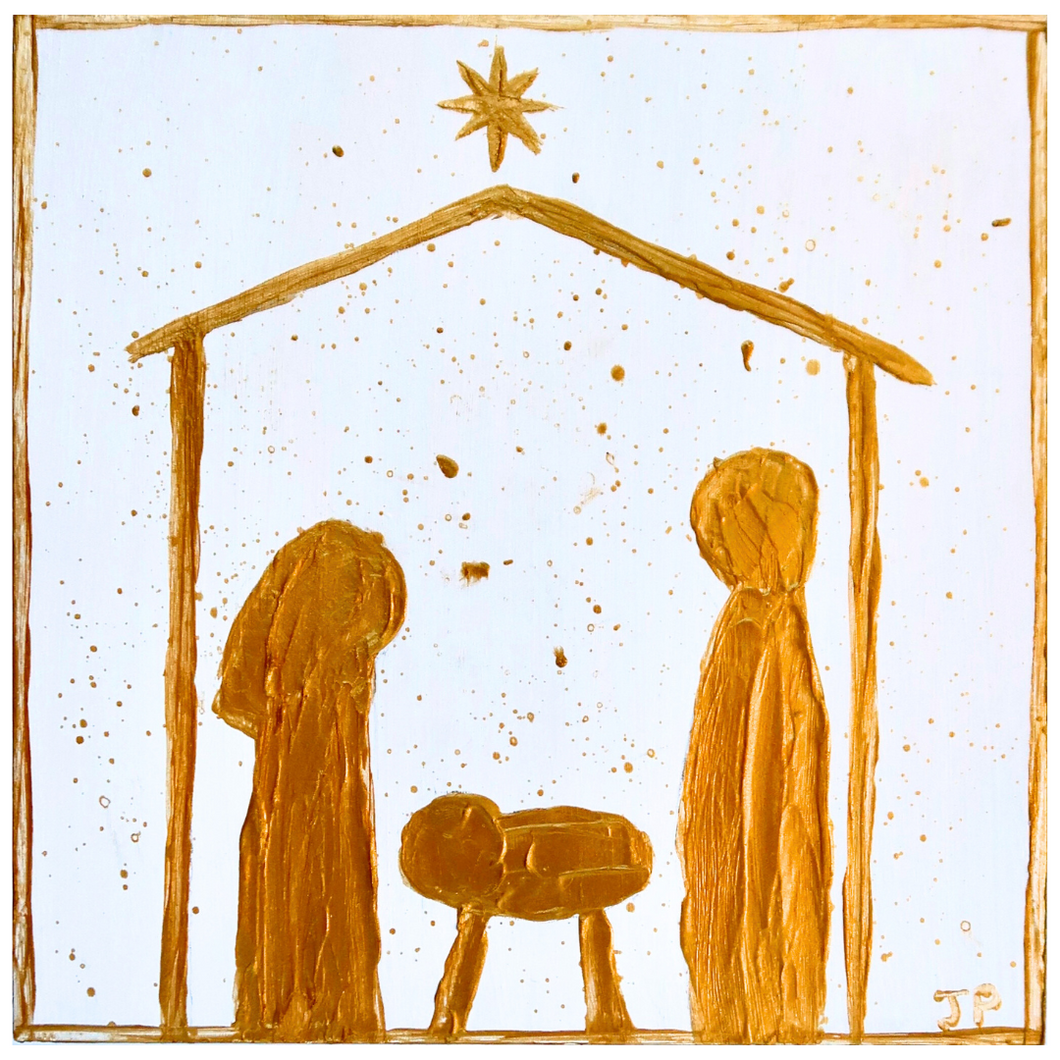 Nativity Shelf Sitter, 6 x 6