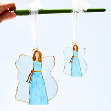 Load image into Gallery viewer, Blue Angel Acrylic Ornament
